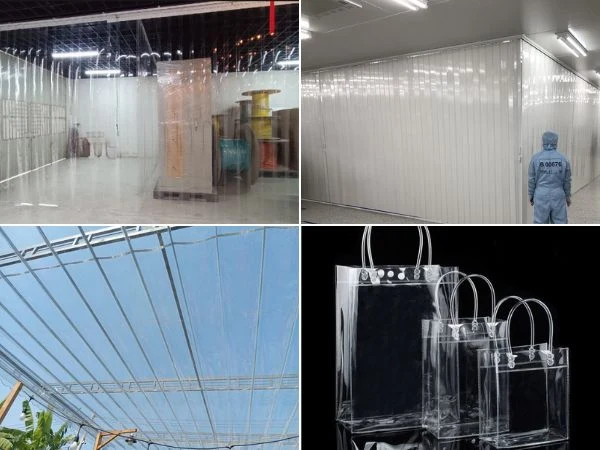 Ứng dụng của cuộn màng nhựa PVC trong suốt