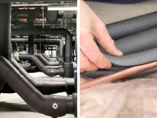 xốp cao su lưu hóa ứng dụng bảo ôn trục ống chiller