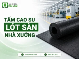 tấm cao su lót sàn nhà xưởng dạng cuộn đen