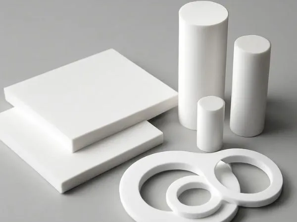 tấm nhựa chịu nhiệt PTFE màu trắng dạng phôi