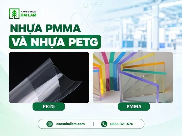 Nhựa PMMA và PETG: So sánh độ trong, độ dai và khả năng gia công